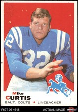 1969 Topps #229 Mike Curtis Colts RC Duke 5.5 - EX+