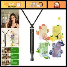 Anxiety Relief Breathing Necklace, Portable Breathlace with 4 Flavored Filters f