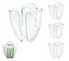 4 Pc Soap Holder Saver Dry Wall Mount Dish Suction Bath Shower Sponge Dish Sink