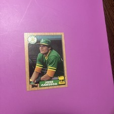 Jose Canseco 1987 Topps #620 Rookie Gold Cup Oakland Athletics Baseball Card