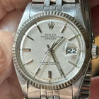 Authentic Rolex Datejust Men Steel 18K White Gold Bezel Jubilee Silver Dial 1601