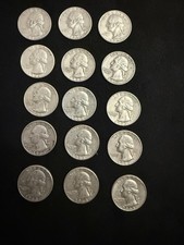 1963 Silver Quarters 15 Total- 11 Denver 4 Philly