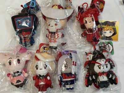 Set of 7 Hazbin Hotel Sitting Plush Stuffed Toy Doll Mascot in Hand