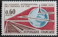 1966 TIMBRE FRANCE NEUF LUXE ** N° 1488 ** CHEMIN DE FER