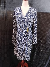 Chaps Women's Floral Twilight/White Size 14 Knee Length Dress