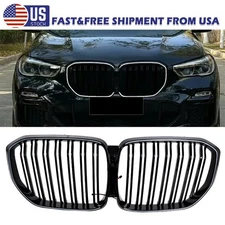 Front Bumper Kidney Grille Grill With LED Light For BMW X5 X5M G05 2019~22 2023