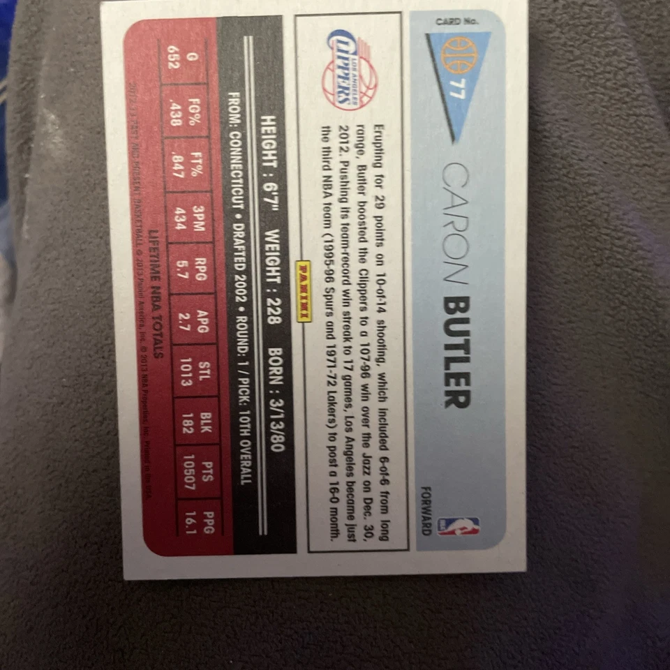 2012-13 Panini Past & Present Caron Butler #77 - Image 2 of 2