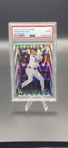 2025 Topps Chrome - Shohei Ohtani #1 RayWave Refractor PSA 9