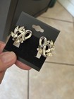 Vintage Crown Trifari Design Pat Pend silver tone swirl clip earrings — photo 7