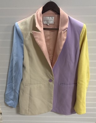 Endless Rose Knit Spring Pastel Cute Business Multi Color Blazer Womens Size M