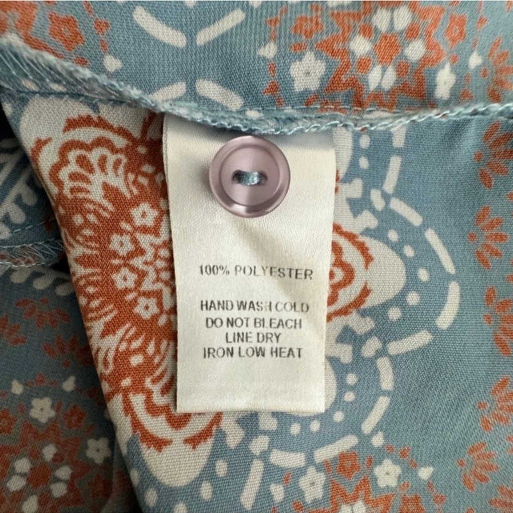 UNDERCOVER Abito a tubino Lulus Secret Paradise blu stampa S boho viaggio vacanze resort