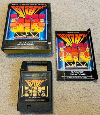 Magnavox Odyssey 2 Game - Blockout Breakdown Complete CIB   FREE SHIPPING