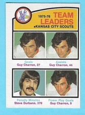1976-77 OPC 384 Kansas City Scouts Team Leaders! Charron Durbano MINT! SET BREAK
