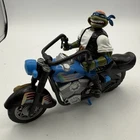 Vintage HTF 1994 TMNT Bodacious Biker Cruisin Leo & Bike (Classic Sewer Cycle)