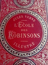 [ VERNE HETZEL CARTONNAGE AUX INITIALES ] L'ÉCOLE DES ROBINSONS EO CATALOGUE BC
