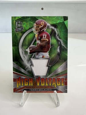 2021 Spectra - High Voltage Terry McLaurin #HV-TM Neon Green 17/35 JERSEY NUMBER