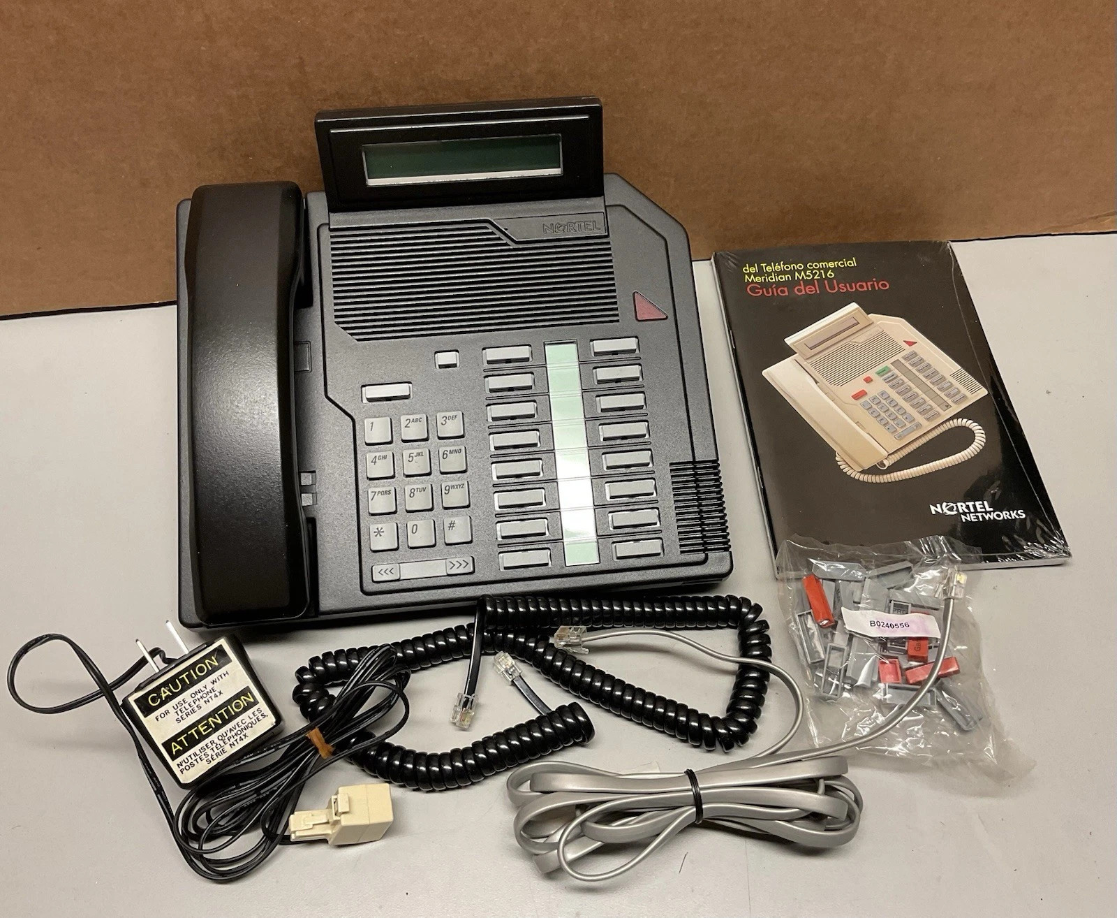 Nortel Meridian M5216 Business Phone Charcoal Black New In Box w/ Cords