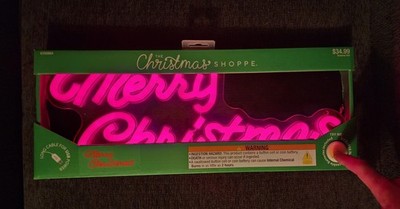 *Nice!**The Christmas Shoppe Merry Christmas Neon Wall Led Light 18 X 7 In. Red 