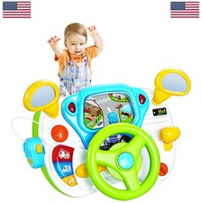 Toddler Steering Wheel Toy Interactive Learning Baby Musical Light Sound Car