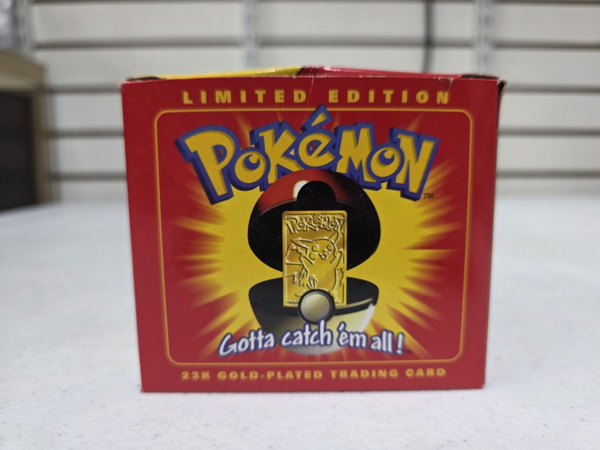 1999 Burger King Pokemon Pikachu 23K Gold Plated Trading Card