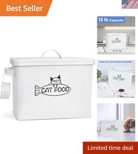 Large Dog and Cat Food Storage Container, Farmhouse Pet Food Storage Containe...