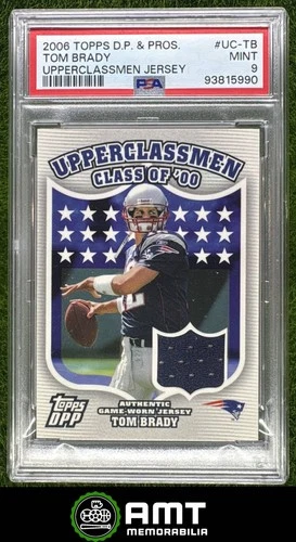 Tom Brady Jersey PSA 9 2006 Topps Draft Picks & Prospects Upperclassmen 5990