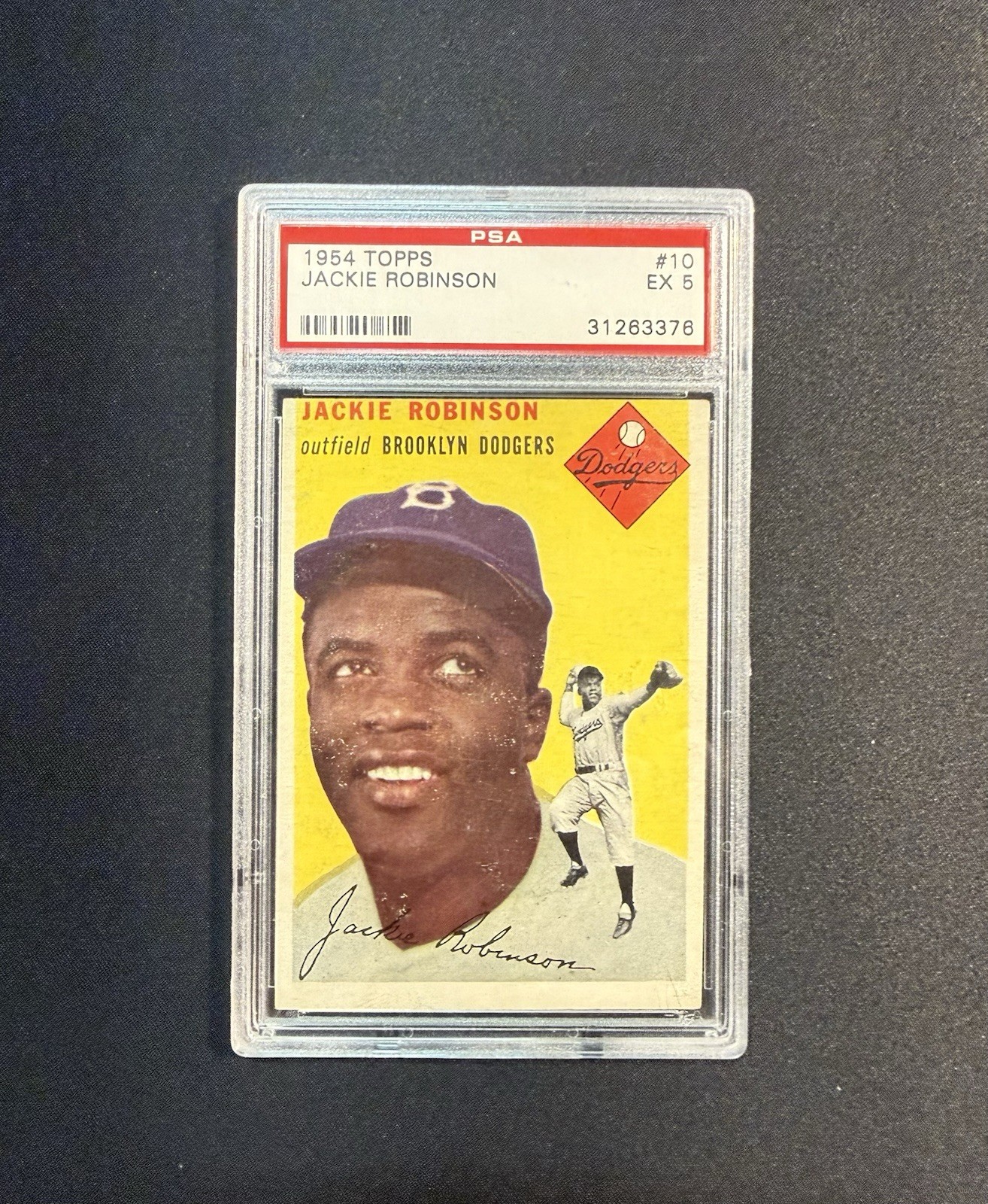1954 Topps Jackie Robinson #10 PSA 5 HOF Dodgers 🐐📈