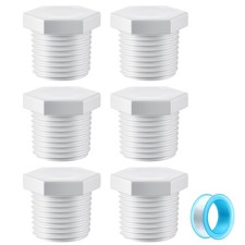 6 Pack RV Water Heater Drain Plug, 1/2" NPT Compatible with Atwood