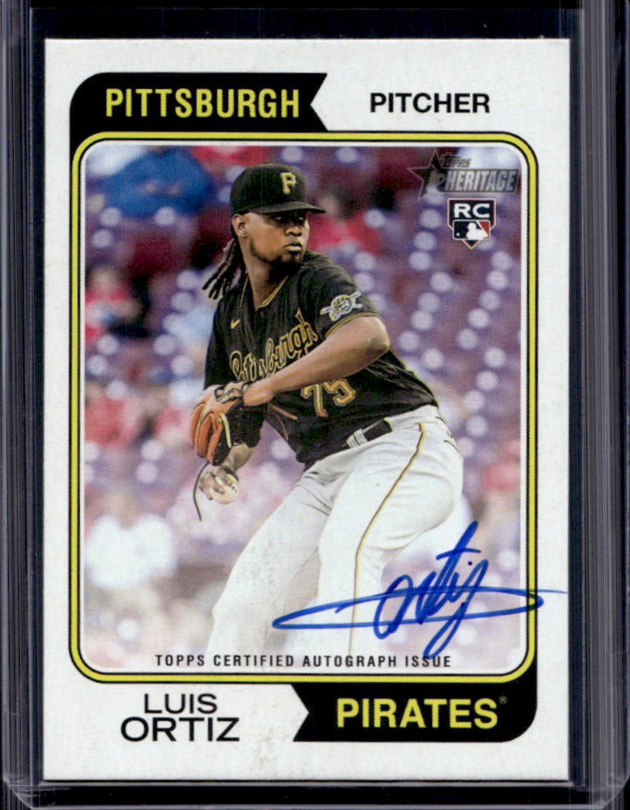 2023 Topps Heritage Luis Ortiz Real One Auto RC Rookie #ROA-LOR Pirates