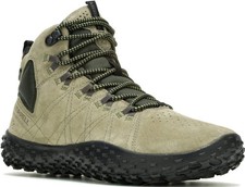 Merrell Mens Wrapt Mid Olive Green Waterproof Sneakers Boots Ankle Shoe J5006859