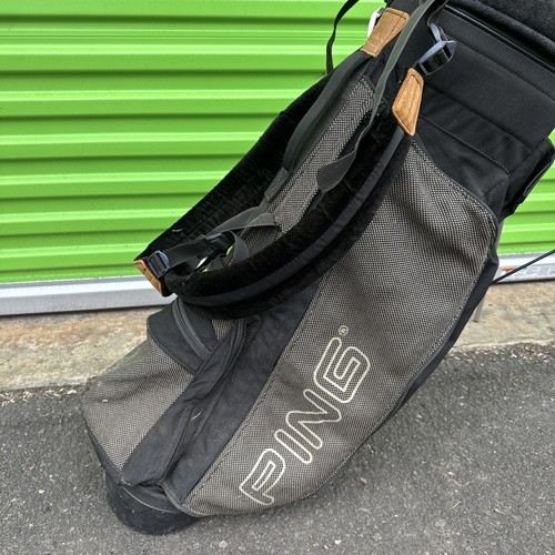Borsa da golf vintage Ping Karsten marrone domenica made in USA WOW BELLA con cinghie - Foto 2 di 10