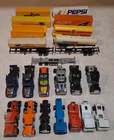 Lot of 13 Toy Semi Tractor Trailer Trucks with 11 Trailers, various, vintage