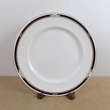 Aynsley South Pacific Black 10.5" Dinner Plate England Bone China Sea Shell Edge