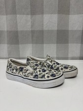 Vans Slip-On Kids Size 2 Tropical Paradise Floral Skate Shoes Beach Hawaiian