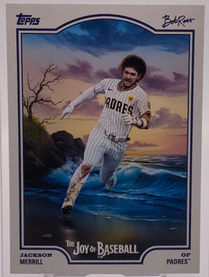 2025 Topps x Bob Ross: The Joy of Baseball Jackson Merrill Happy Mistakes SSP