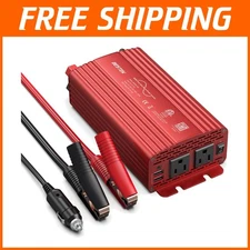 Car Charger Plug Inverter with Dual USB Ports