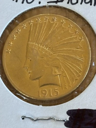 1915 Ten Dollar Indian Head Gold Eagle Coin Beautiful