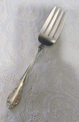   GORHAM VINTAGE c1947 NEW ELEGANCE PATTERN SILVERPLATED MEAT SERVING FORK  