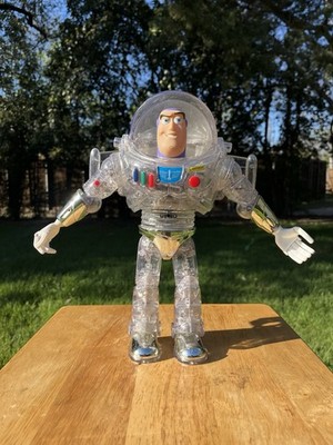 Interstellar Buzz Lightyear Toy Story Figure Thinkway Clear Transparent TESTED