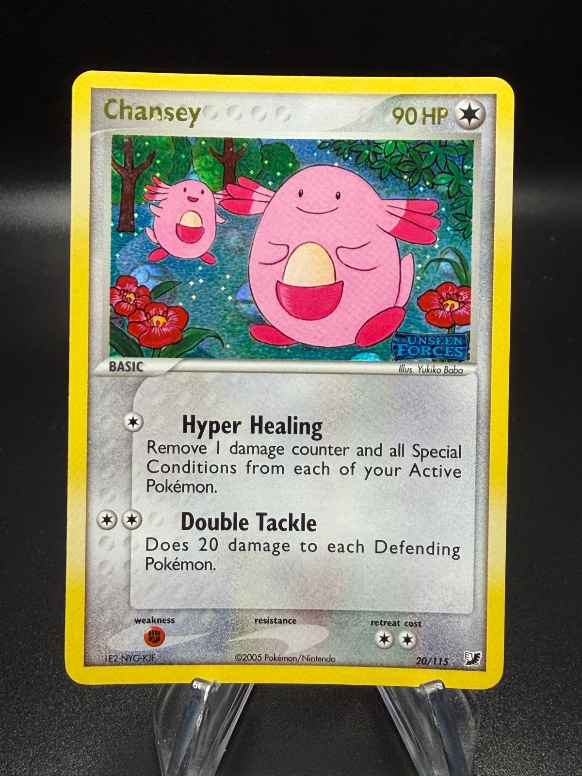 Pokemon EX Unseen Forces CHANSEY Stamped Reverse Holo Rare #20/115