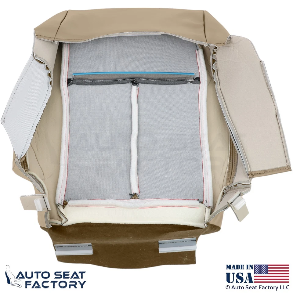 Fundas de asiento inferiores de cuero genuino beige para Nissan Altima 2013-2018 sedán Foto 2 de 4