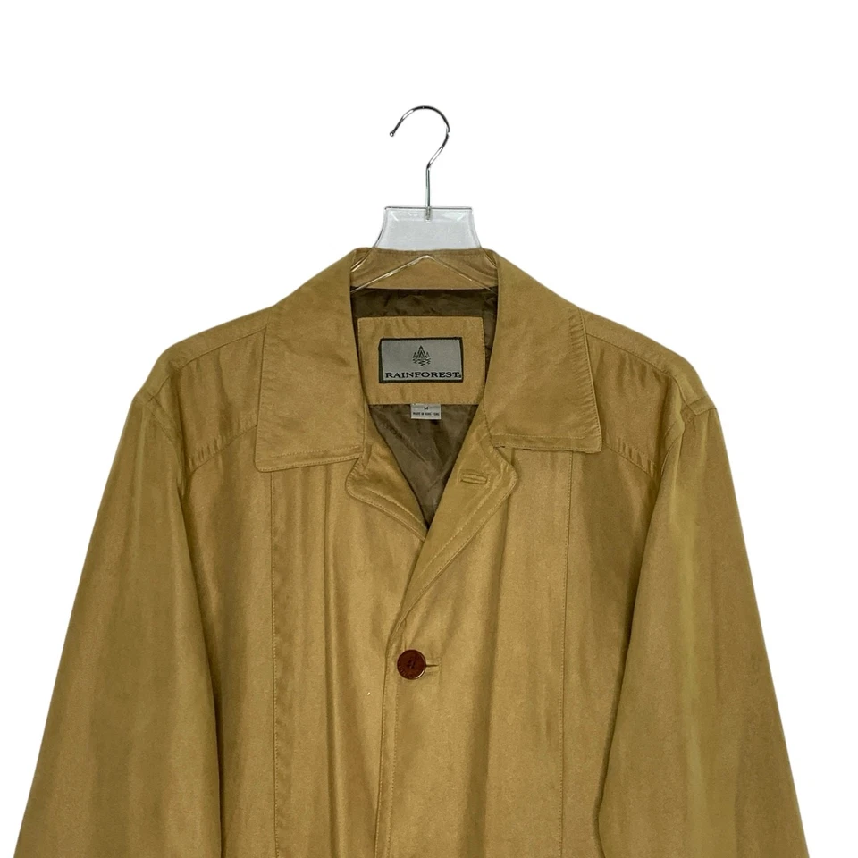 Rainforest M Mens Brown Rain Jacket Outdoor Microsuede  - Image 4 of 4