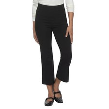 Felina Women's Tummy Control Kick Crop Pants, Black Large 10-12