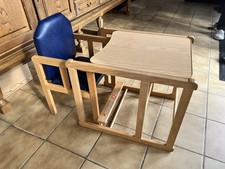 Kombi-Hochstuhl / Treppenhochstuhl / kombinierbarer Kinderhochstuhl aus Holz