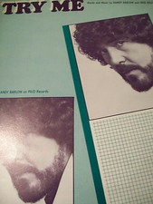 Randy Barlow Try Me 1981 Photo Sheet Music