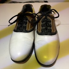 FootJoy Contour Series Mens Size 10 .5 WGolf Shoes Brown White Soft Spikes 54108