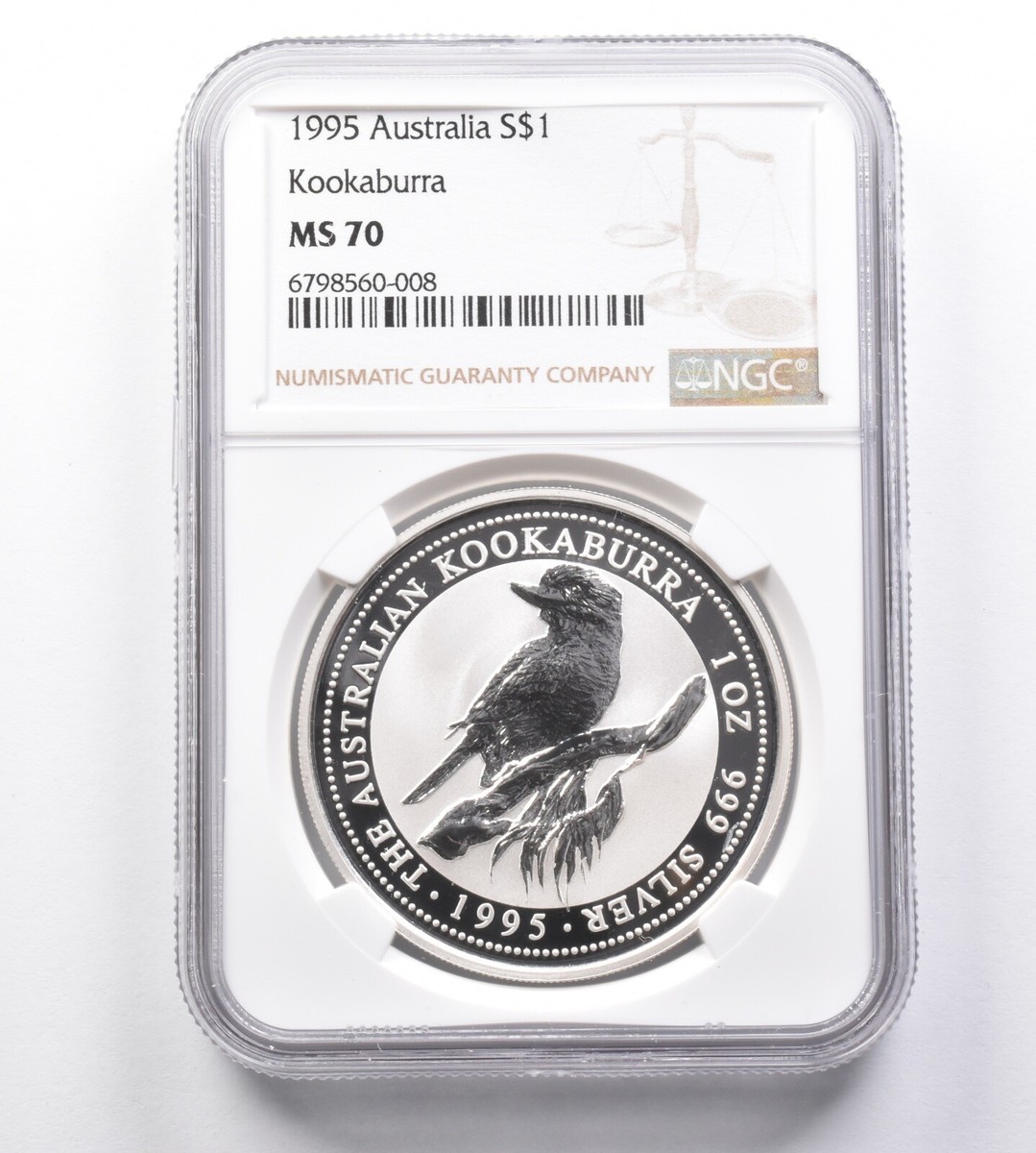 MS70 1995 Australia One Dollar Kookaburra 1 Oz Silver NGC *8502 | eBay