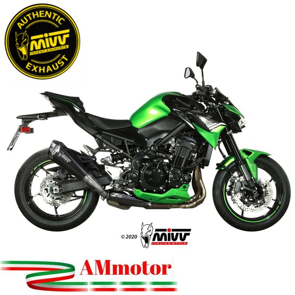 Auspuff Motorrad Mivv Kawasaki Z 900 2020 20 Endtopf Delta Race Black Genehmigt-image