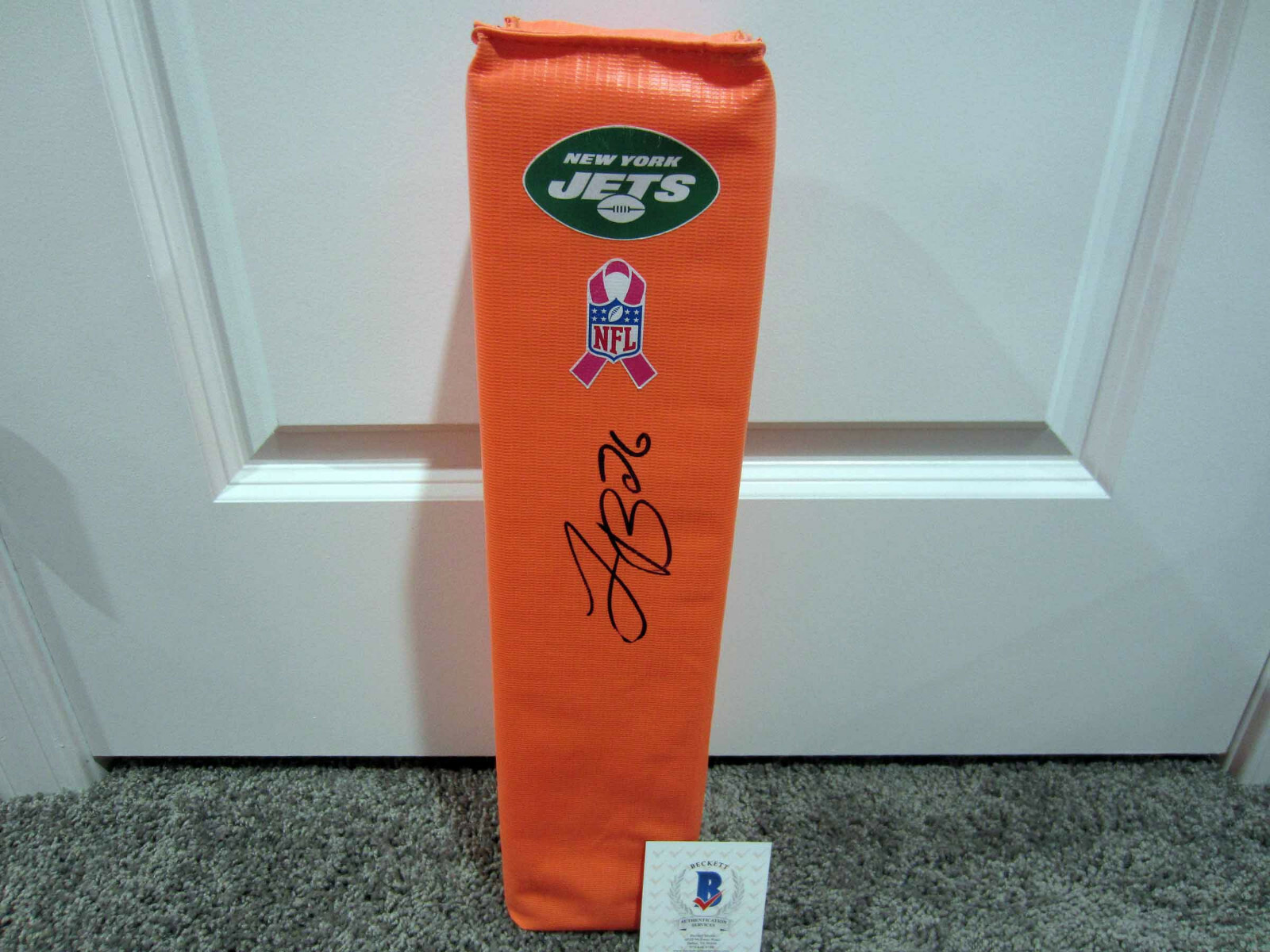 LE'VEON BELL New York NY Jets SIGNED Autographed TOUCHDOWN PYLON w/ BAS COA 