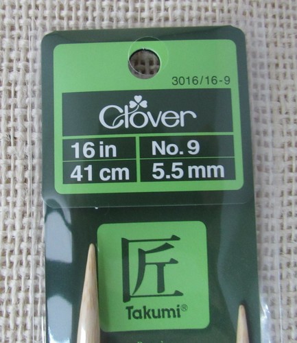 Clover Takumi Bamboo Circular Knitting Needle 24" #9/5.5mm - Picture 2 of 2